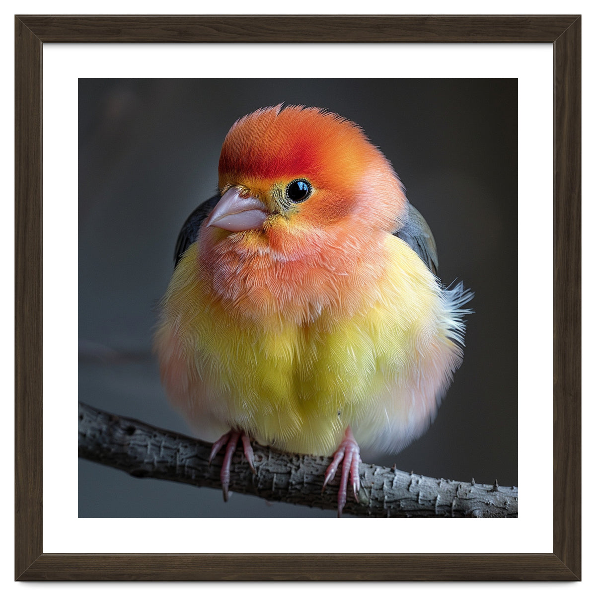 Beautiful Bird With Vibrant Orange And Yellow Plumage