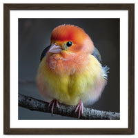 Beautiful Bird With Vibrant Orange And Yellow Plumage