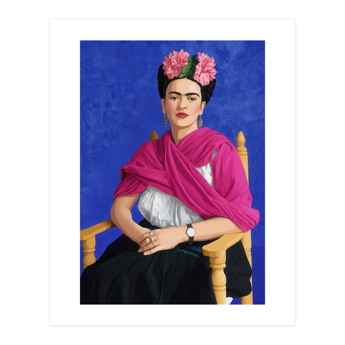 Frida Kahlo Portrait Illustration (Print Only)