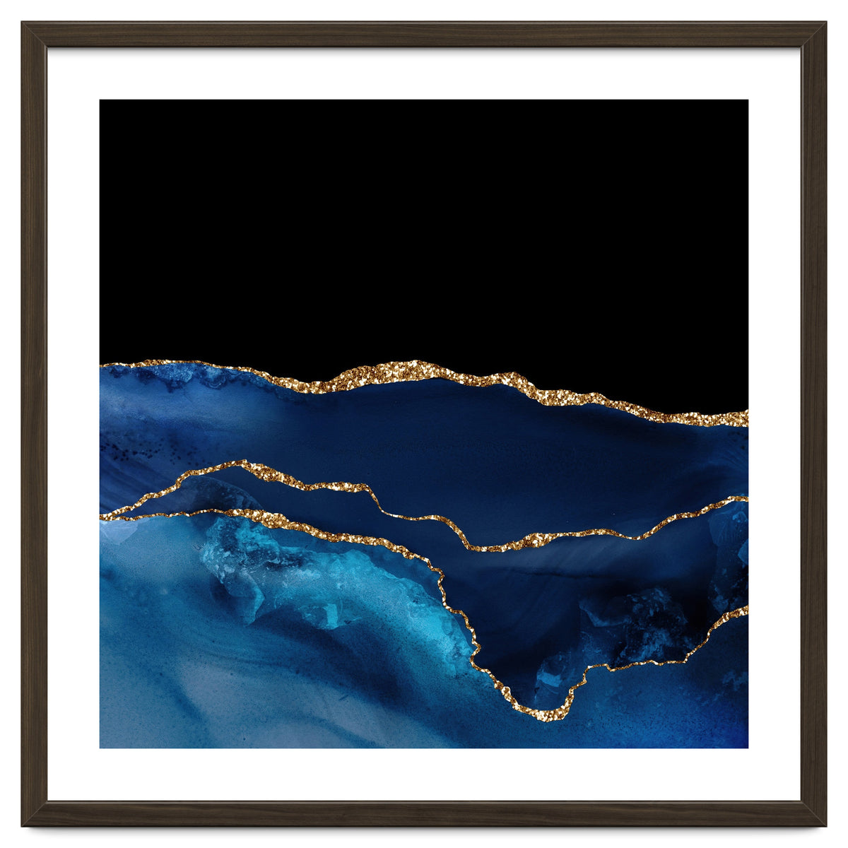 Navy & Gold Agate Texture 07