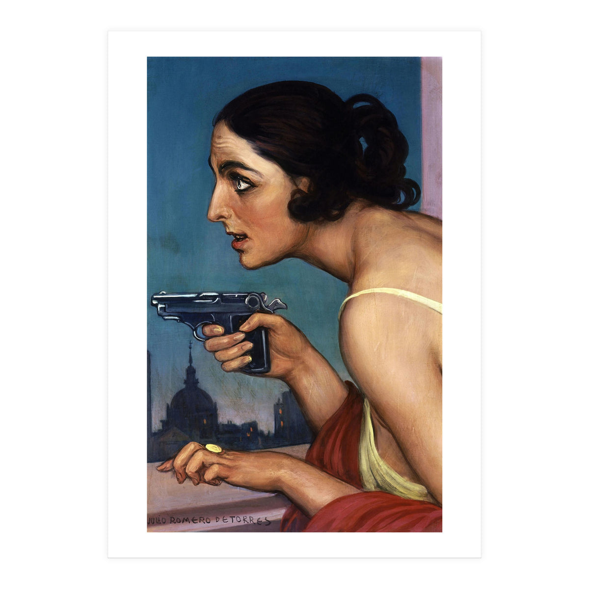 THE WOMAN OF THE GUN 1925-POSTER FOR THE SPANISH UNION OF EXPLOSIVES. (Print Only)