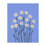 Simple Daisies - periwinkle (Print Only) thumbnail