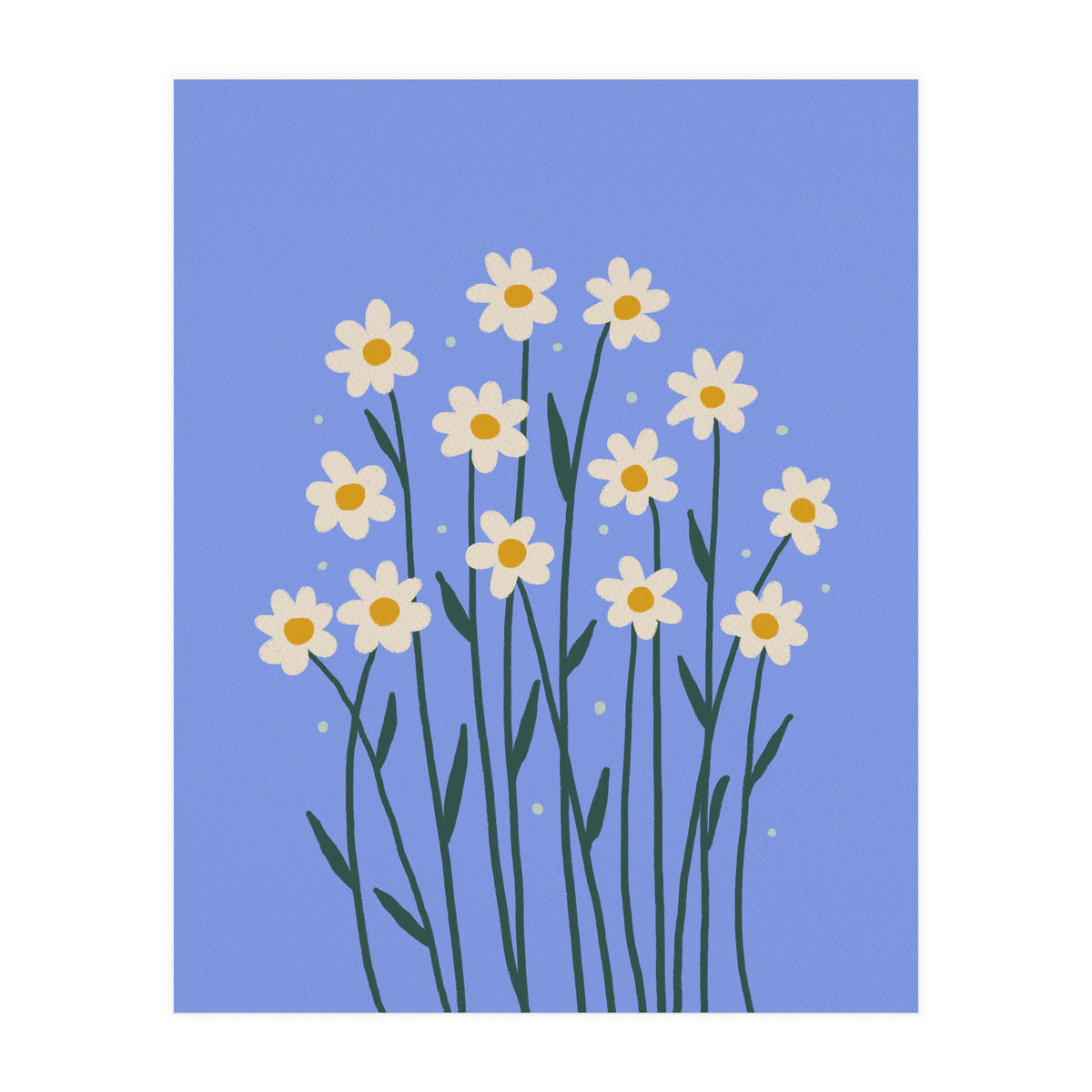 Simple Daisies - periwinkle (Print Only)