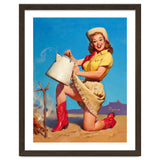 Pinup Sexy Woman Posing With A Hot Teapot thumbnail