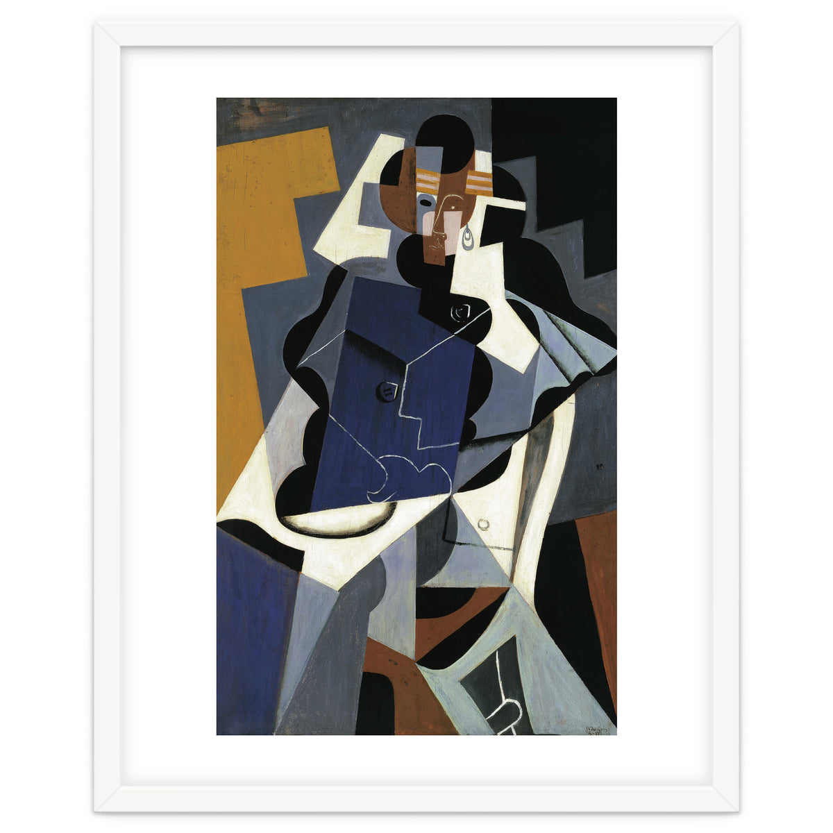 Juan Gris (Madrid, 1887-Boulogne-sur-Seine, 1927). Seated Woman (1917). Oil on panel. 116 x 73 cm.