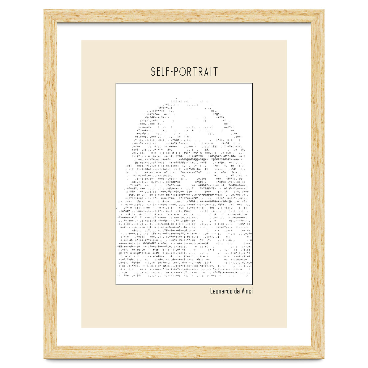 Self Portrait – Leonardo Da Vinci (ascii Art)