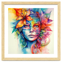 Watercolor Tropical Woman #1