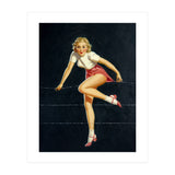 Pinup Girl Crossing The Barbed Wire (Print Only) thumbnail