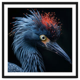 Blue Heron Bird Head With Orange Crown thumbnail