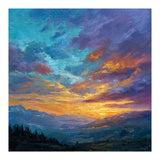 Ethereal Alpine Sunset Over Distant Peaks (Print Only) thumbnail