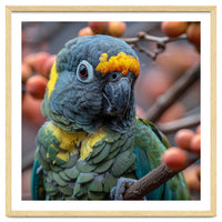 Yellow Headed Amazon Parrot Close Up Portrait