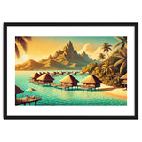 Vintage Bora Bora Poster, French Polynesia thumbnail