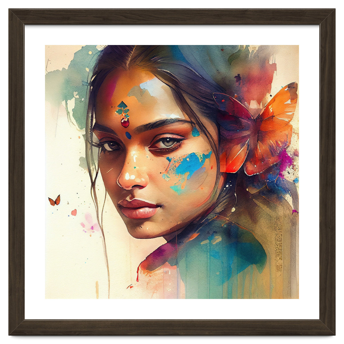 Butterfly Whisper Hindu Portrait