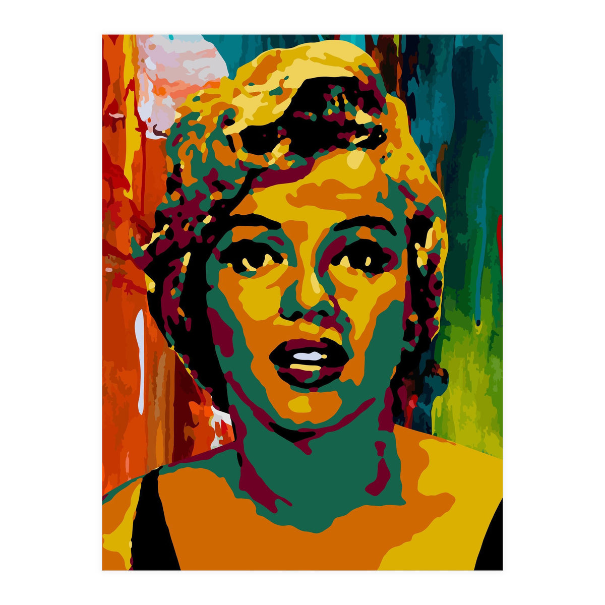 Marilyn Monroe Colorful abstract 3 (Print Only)