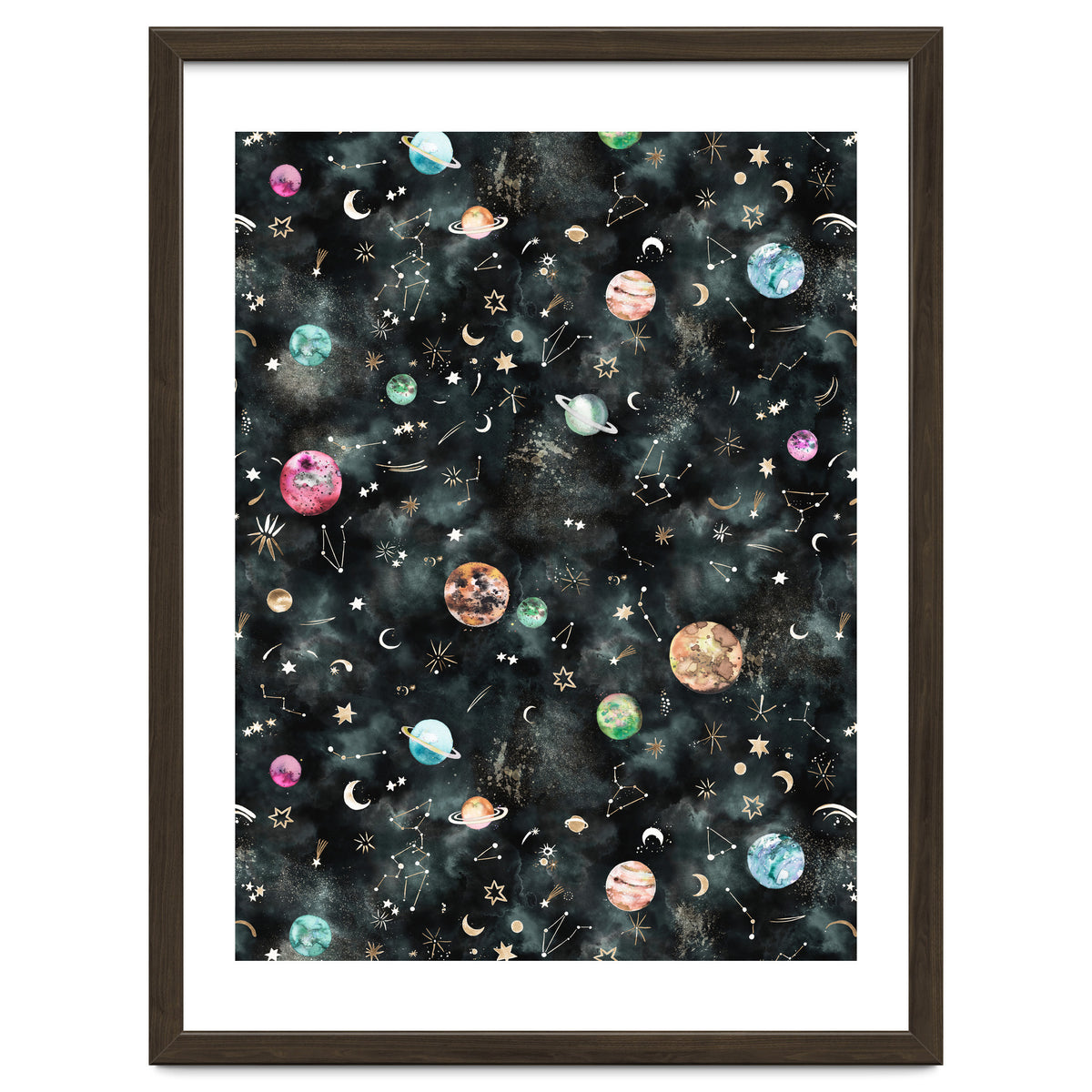 Galaxy Astrology Astronomy Constellations Gold