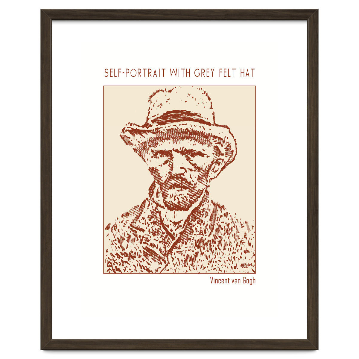 Self Portrait With Grey Felt Hat – Vincent Van Gogh