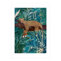 Leopard wearing shoes in the jungle (Print Only)