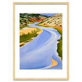 Georgia O’Keeffe – Chama River, Ghost Ranch (1937) | Serene Southwestern Landscape in Bold Modernist Forms thumbnail