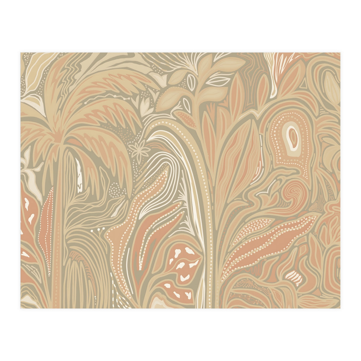 Palmae Mysticae Biege Rustic  (Print Only)