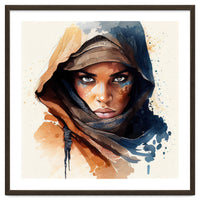 Watercolor Tuareg Woman #1