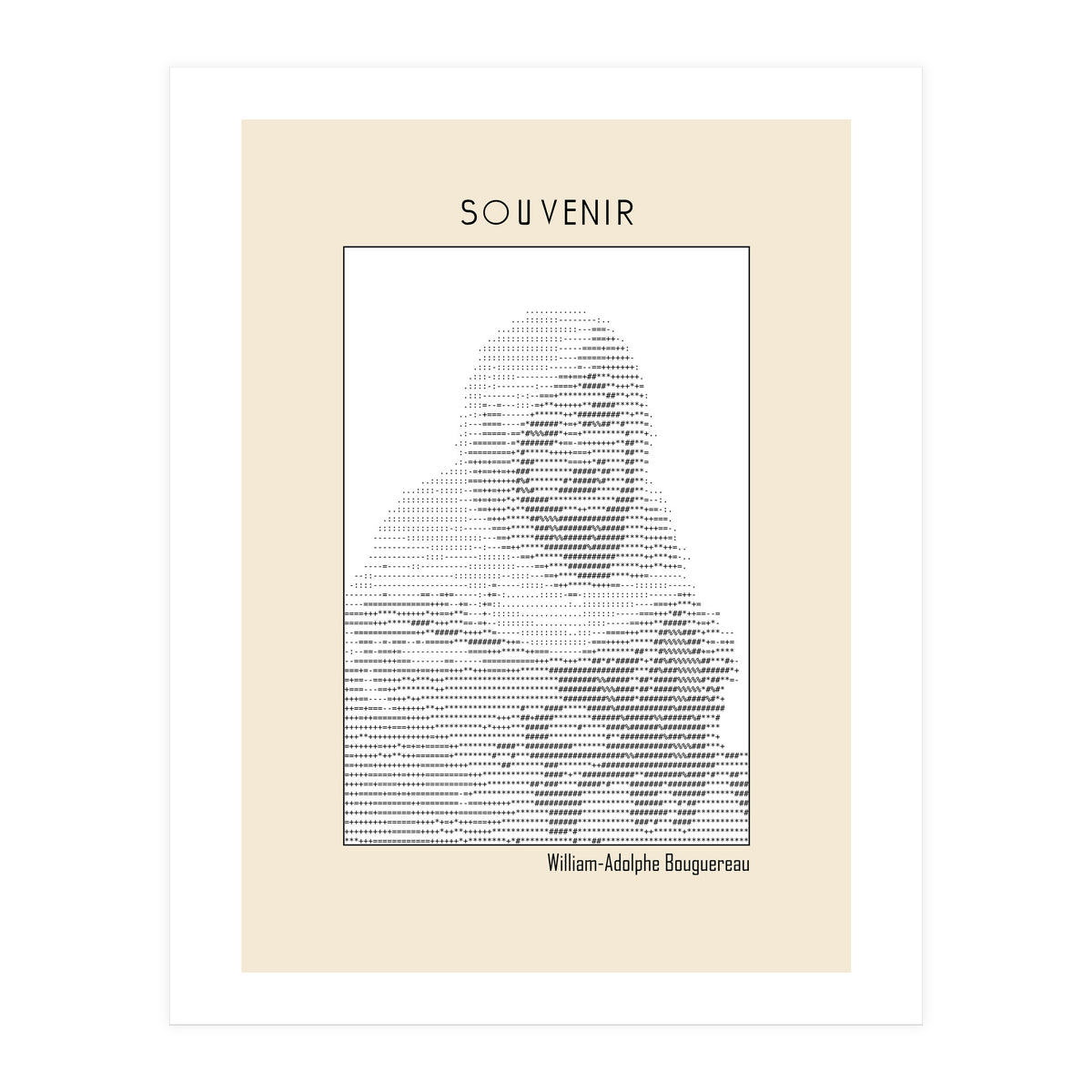 Souvenir – William Adolphe Bouguereau (1894) – Ascii Art (Print Only)