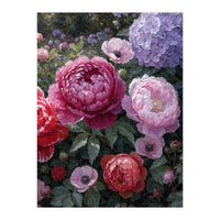Overflowing Abundance: A Textural Impasto Oil Painting (Print Only)