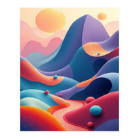 Colorful Surreal Dreamscape Digital Art (Print Only)