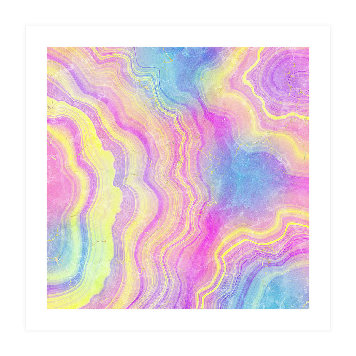 Neon Agate Texture 08 (Print Only)