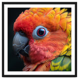 Close Up Sun Conure Parrot Eye Feathers thumbnail