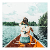 Row Your Own Boat | Woman Empowerment Confidence Painting | Positive Growth Mindset Boho Adventure (Print Only)