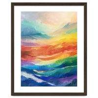 Vibrant Impasto Abstract Landscape Painting