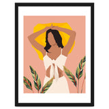 Fold Up The Sun & Take It Wherever You Go, Bohemian Woman Self Love Self Care Pastel , Plant Lady Tropical Boho Contemporary thumbnail