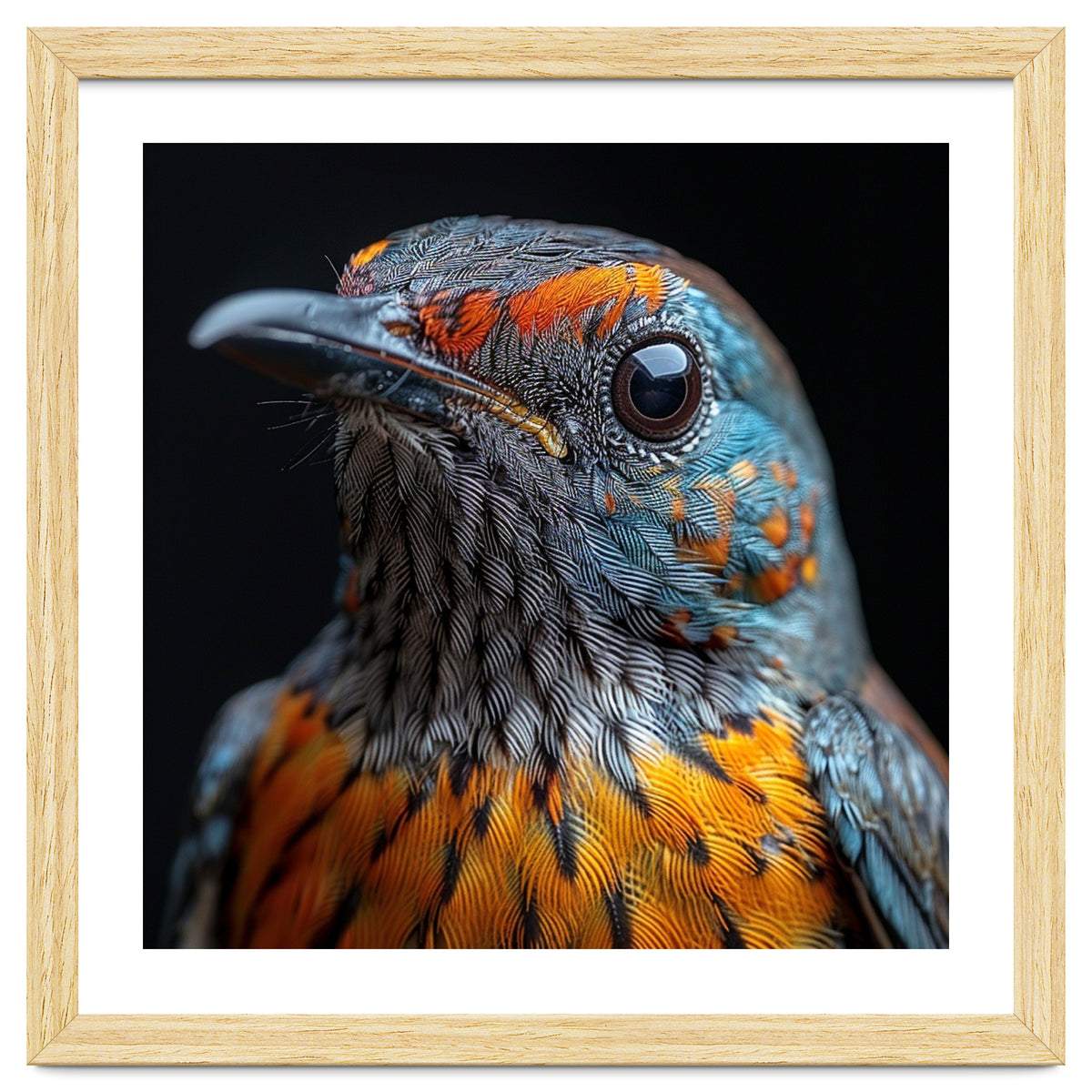 Close Up Of A Colorful Exotic Bird Head