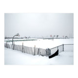 Snow-covered deserted basketball court in winter (Print Only) thumbnail
