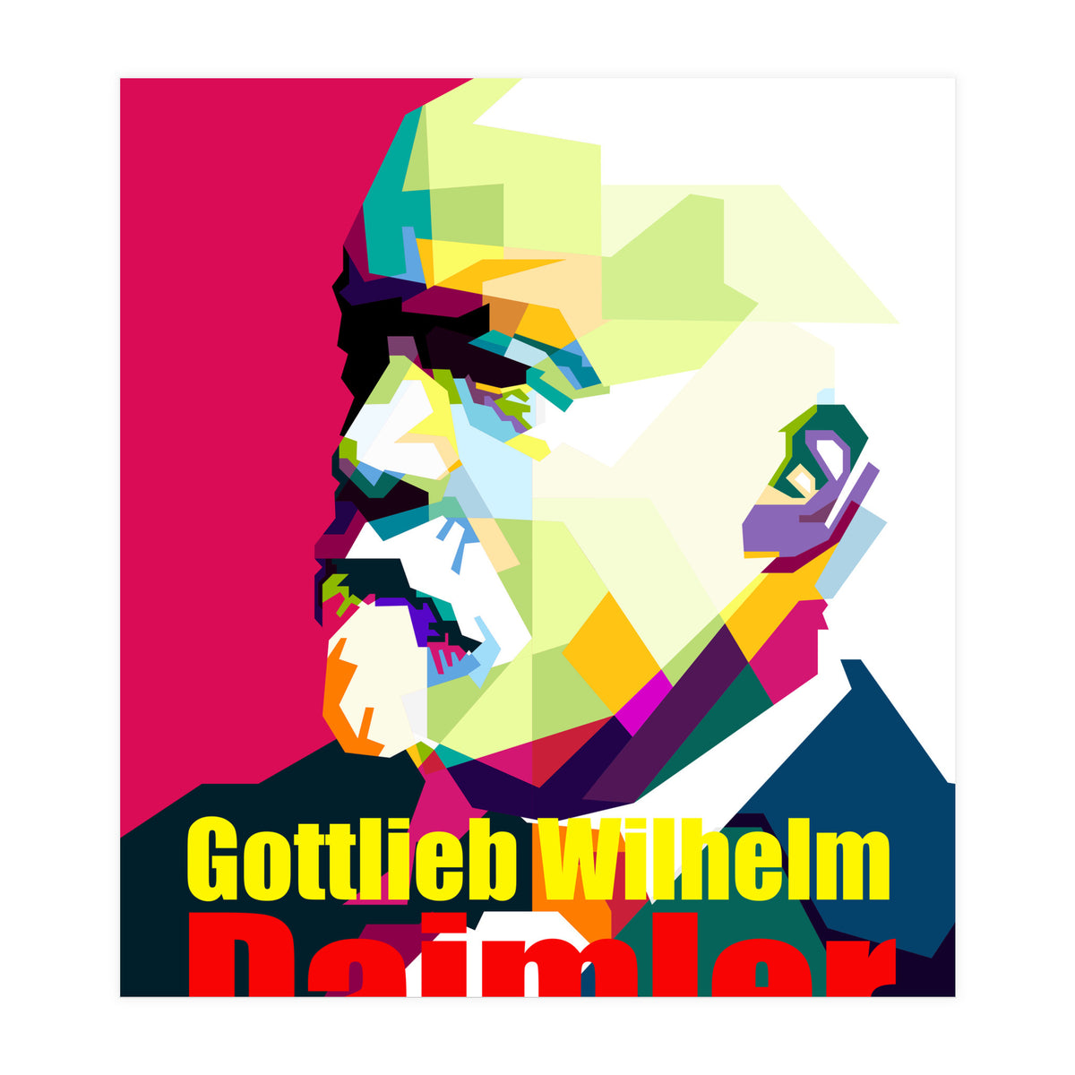 Gottlieb Daimler Pop Art WPAP (Print Only)