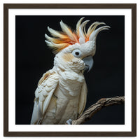 White Cockatoo Parrot Bird Perched On Branch