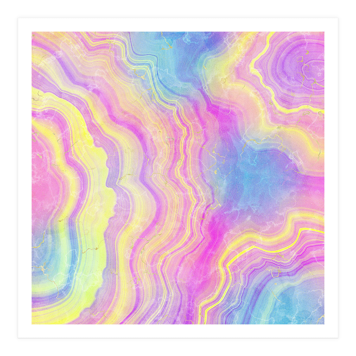 Neon Agate Texture 08 (Print Only)