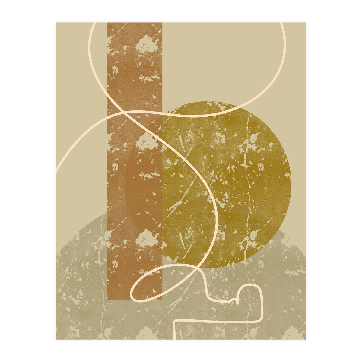 Interaction of Shapes and Lines (Print Only)