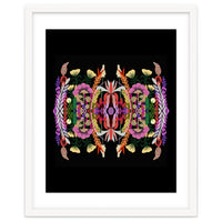 The Butterfly Effect Series 01, Paint Blot Mirror Colorful, Symmetrical Graphic, Eclectic Mandala