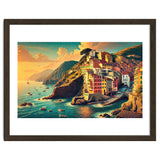 Vintage Cinque Terre Poster, Italy thumbnail