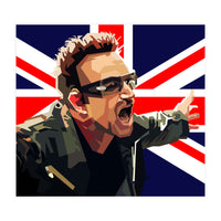 Bono U2 English Singer Rock Band (Print Only)