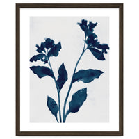 Indigo Blue Flower Silhouette 2