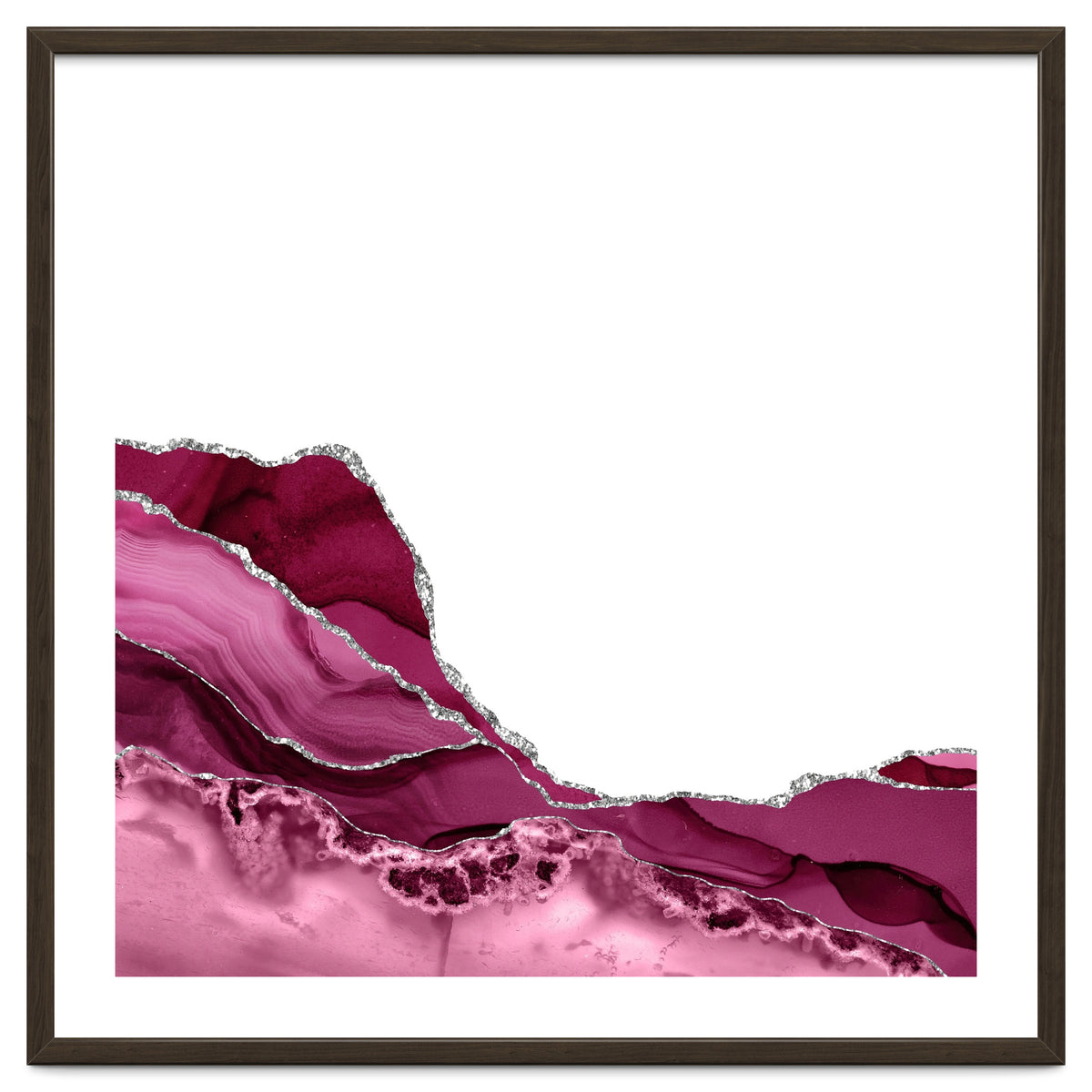 Burgundy & Silver Agate Texture 09