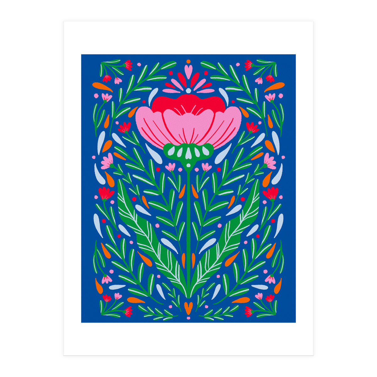 Bold Symmetrical Floral  (Print Only)