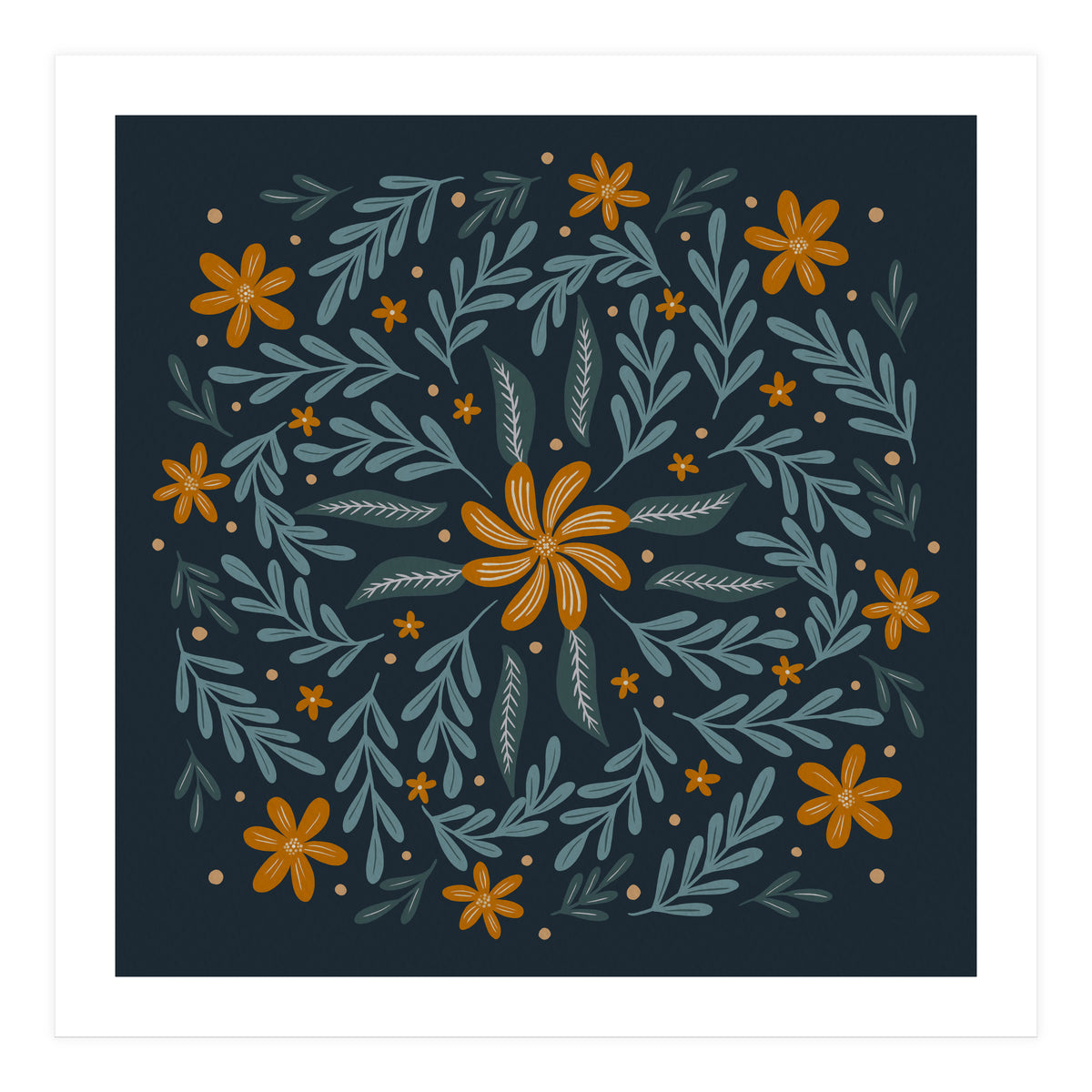 Circular Flowers 1  (Print Only)