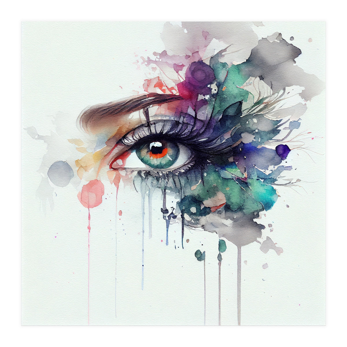 Watercolor Woman Eye #5 (Print Only)