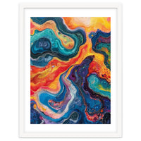 Vibrant Fluid Acrylic Pour Abstract Art