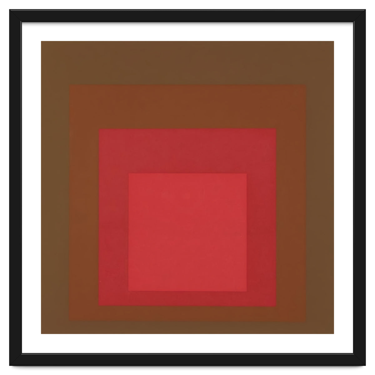 JOSEF ALBERS - HOMAGE TO THE SQUARE, RED, BROWN