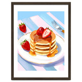 Handpainted Pancakes and Strawberries oil painting thumbnail