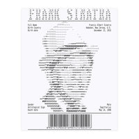 Receipt Art Frank Sinatra (Print Only)